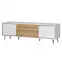 TV stolík Vida TV lakované pacific walnut/crystal white