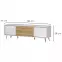 TV stolík Vida TV lakované pacific walnut/crystal white,2