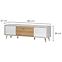 TV stolík Vida TV lakované pacific walnut/crystal white,2