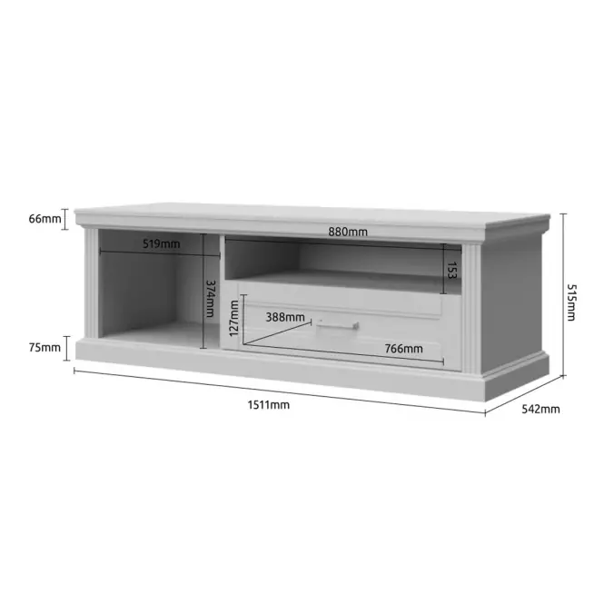 TV stolík Tara TV1K1F graphite/pacific walnut