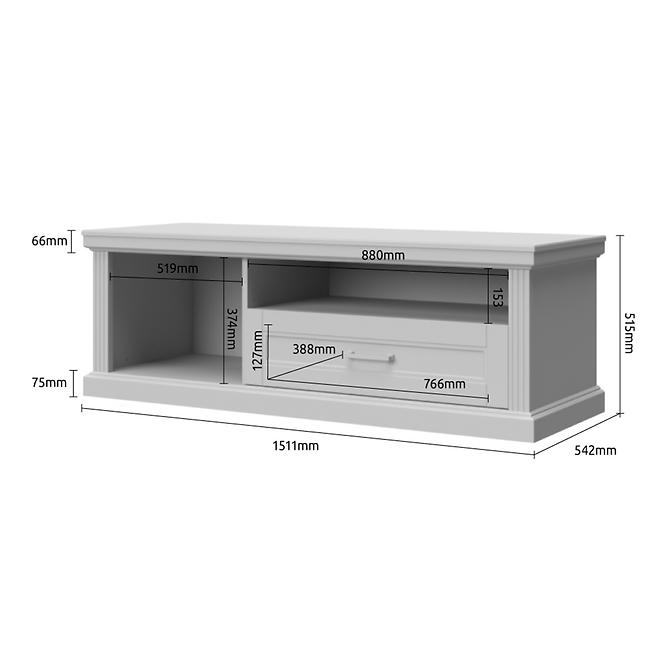 TV stolík Tara TV1K1F graphite/pacific walnut