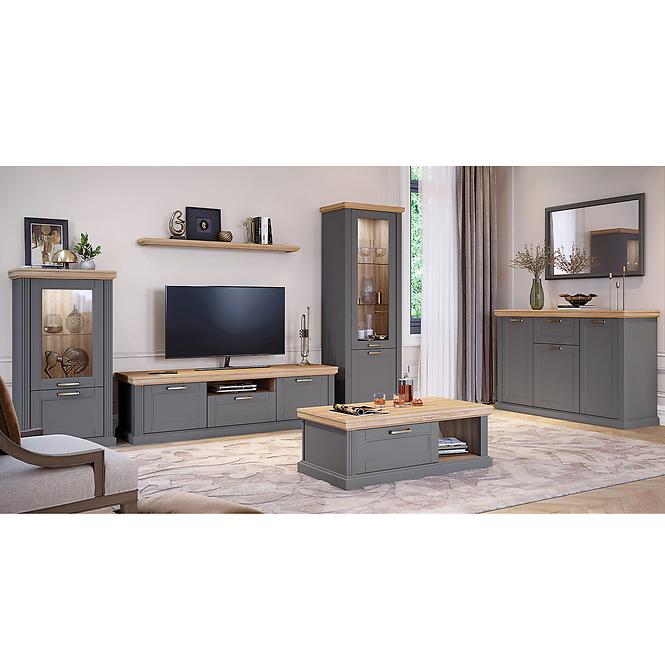 TV stolík Tara TV1K1F graphite/pacific walnut