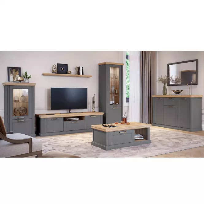 TV stolík Tara TV1K1F graphite/pacific walnut,6