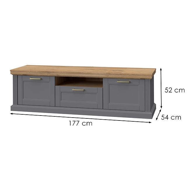 TV stolík Tara TV2K1F graphite/pacific walnut