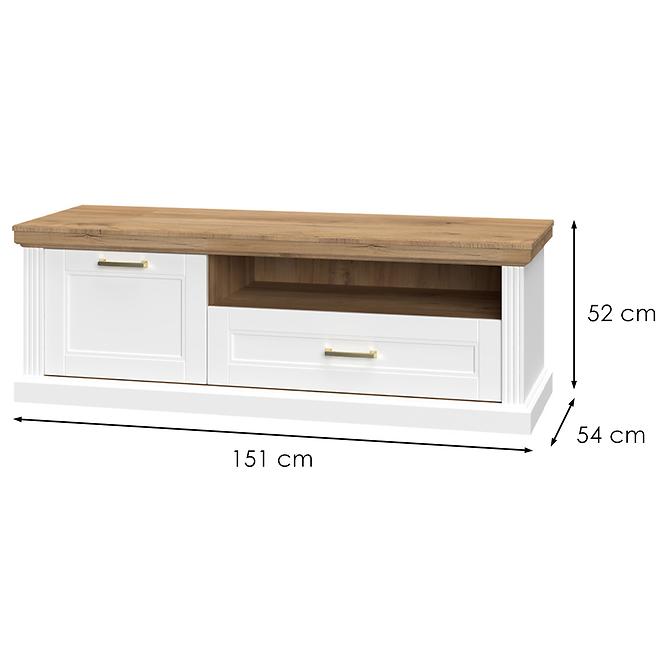 TV stolík Tara TV1K1F white/pacific walnut