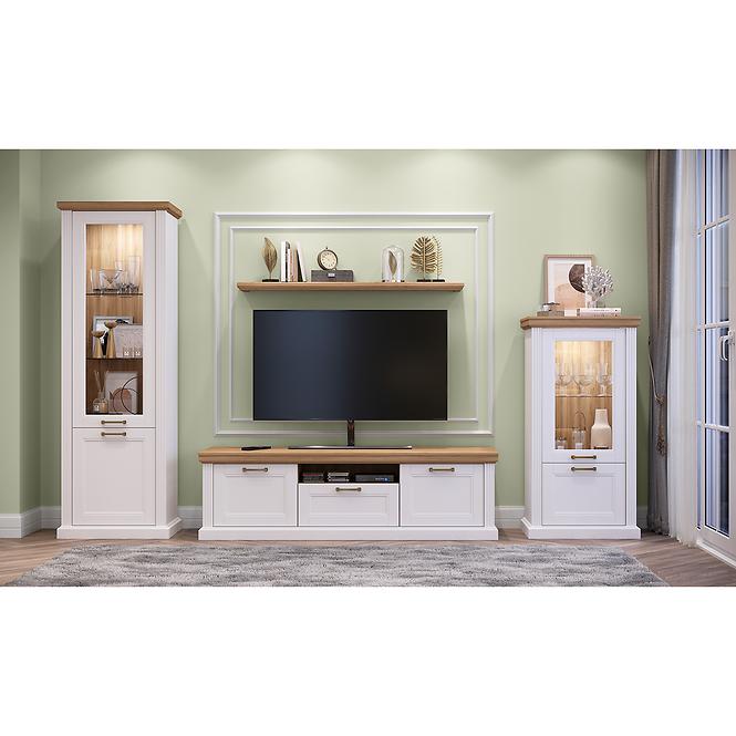 TV stolík Tara TV1K1F white/pacific walnut