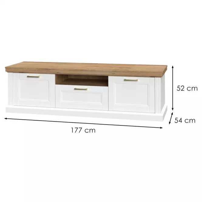 TV stolík Tara TV2K1F white/pacific walnut,2