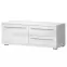 TV stolík Piano TV120-1K2F/PN-70/KA/70-70/KA/70 lakované crystal white