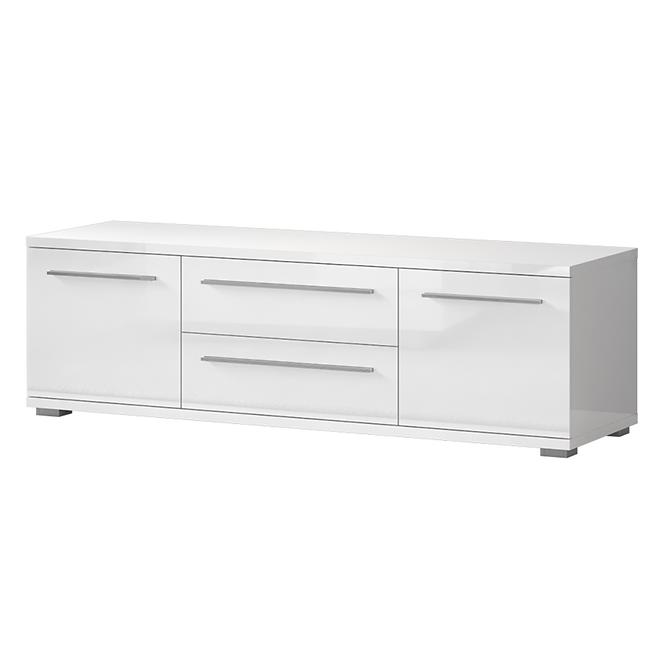 TV stolík Piano TV150-2K2F/PN-70/KA/70 lakované crystal white