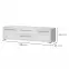 TV stolík Piano TV180-2K2F/PN-70/KA/70 lakované crystal white,2