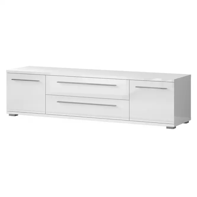 TV stolík Piano TV180-2K2FV/PN-70/KA/70 lakované crystal white