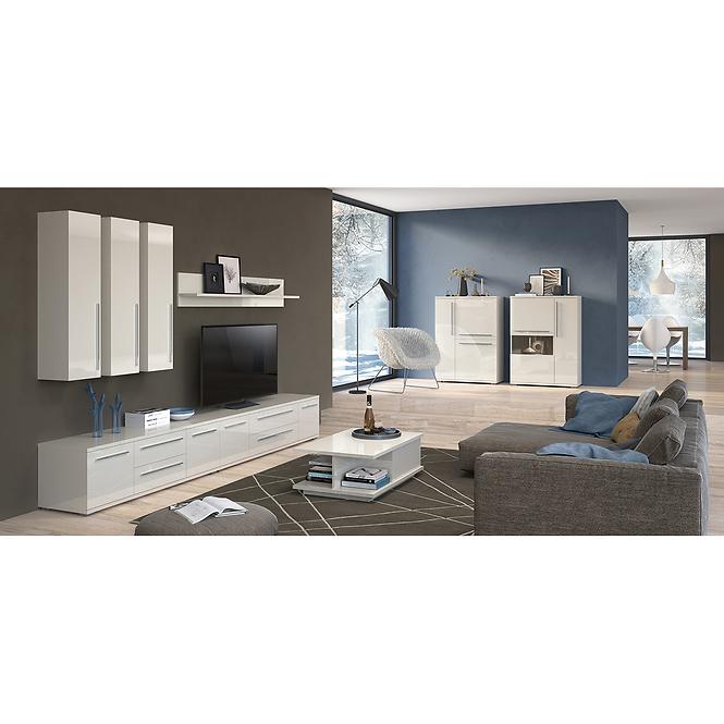 TV stolík Piano TV120-1K2F/PN-71/KA/71 lakované  beige