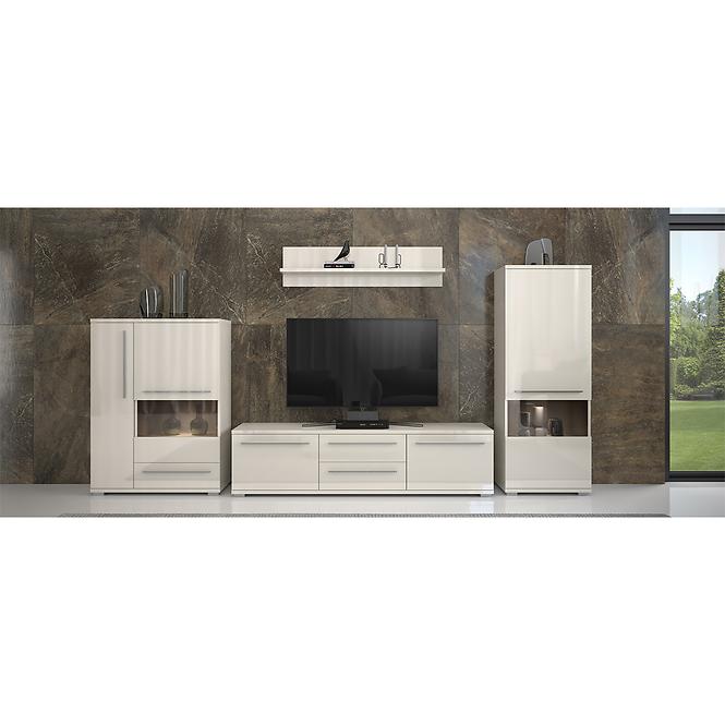 TV stolík Piano TV120-1K2F/PN-71/KA/71 lakované  beige