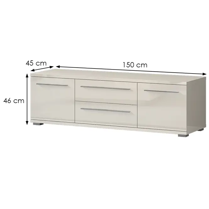 TV stolík Piano TV150-2K2F/PN-71/KA/71 lakované beige,2