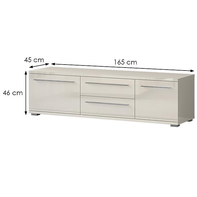 TV stolík Piano TV165-2K2F/PN-71/KA/71 lakované beige