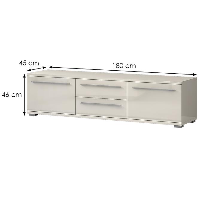 TV stolík Piano TV180-2K2F/PN-71/KA/71 lakované beige