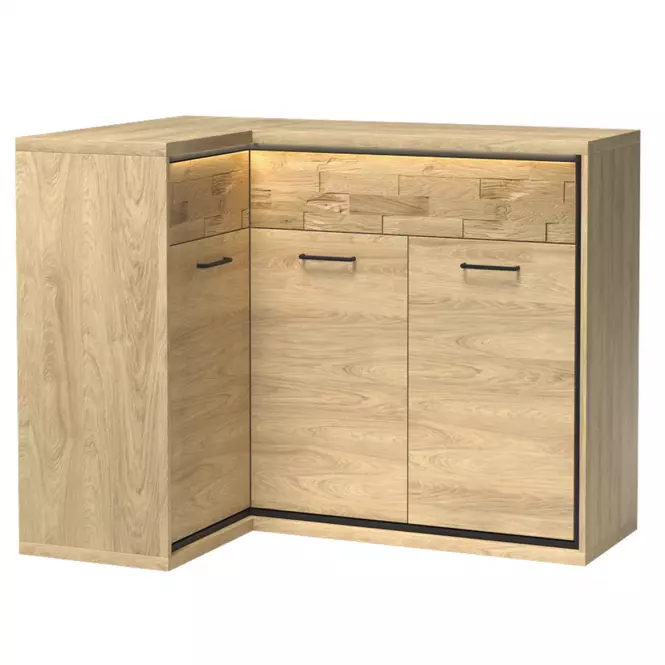 Komoda Rohová Doska M15* Odraz Mediolan Natural Hikora,2