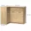 Komoda Rohová Doska M15* Odraz Mediolan Natural Hikora,3