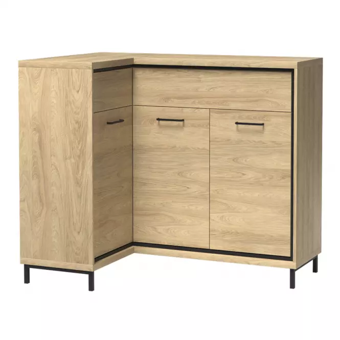 Komoda Rohová M15* Mediolan Natural Hikora,3