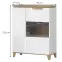 Vitrína Brio K2S lakované pacific walnut/crystal white,2