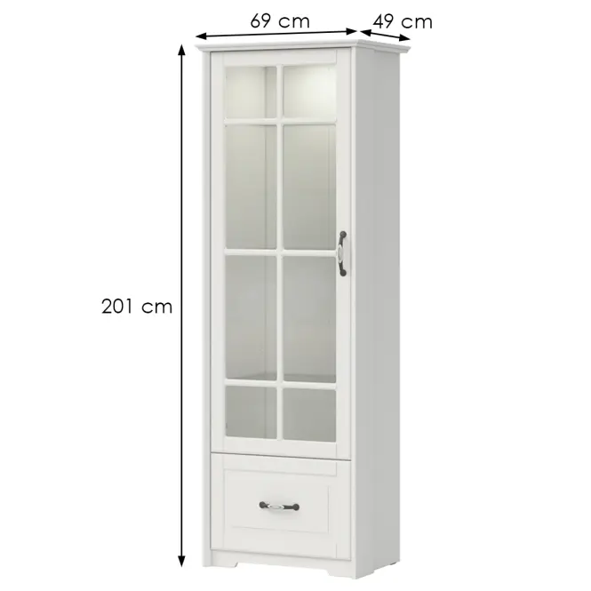 Vitrína Evergreen EG-V11S polar pine/ivory,2
