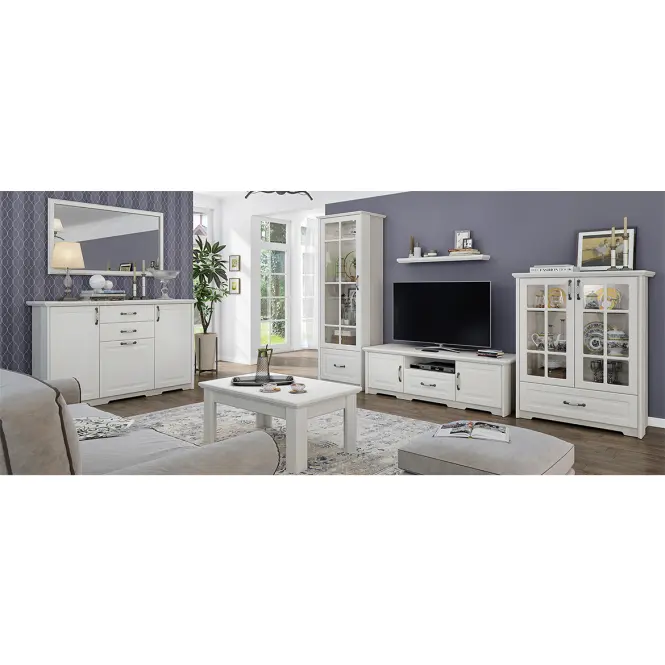 Vitrína Evergreen EG-V11S polar pine/ivory,7