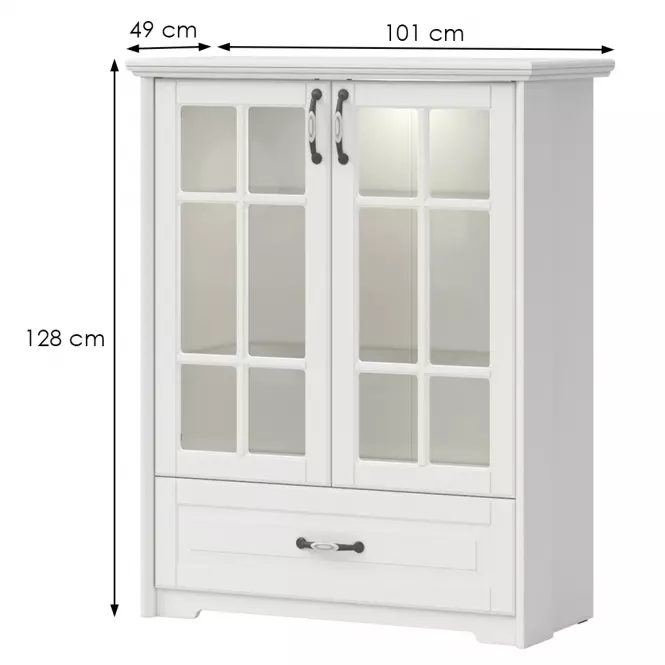 Vitrína Evergreen EG-K21S polar pine/ivory