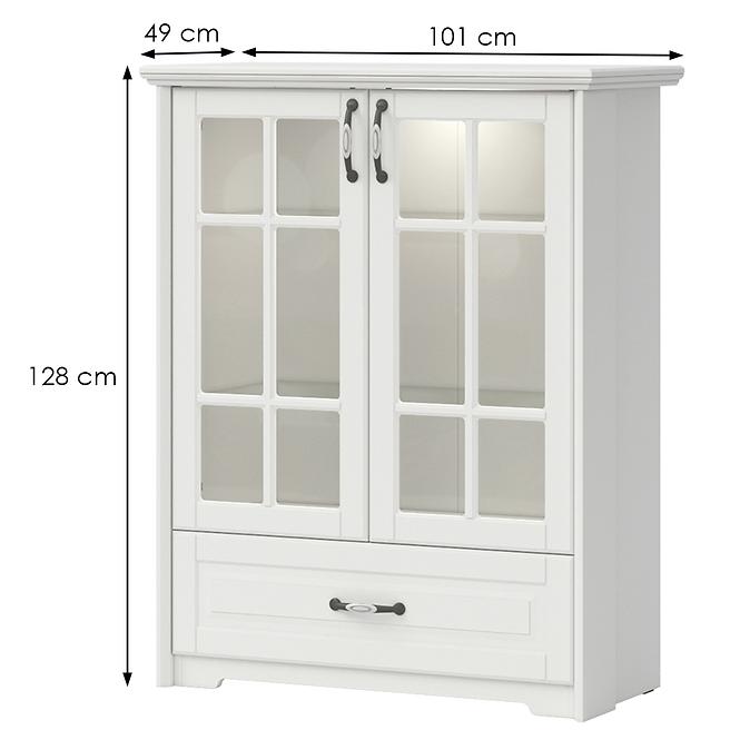 Vitrína Evergreen EG-K21S polar pine/ivory