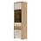 Vitrína Gala V61-2KS1F/GL lakované pacific walnut/beige