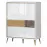 Vitrína Vida-K2S lakované pacific walnut/crystal white