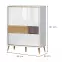 Vitrína Vida-K2S lakované pacific walnut/crystal white,2