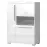 Vitrína Piano V90-2KS/PN-70/KA/70 lakované crystal white