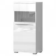 Vitrína Piano V60-1KSV/PN-70/KA/70 lakované crystal white