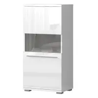 Vitrína Piano V60-1KS/PN-70/KA/70 lakované crystal white