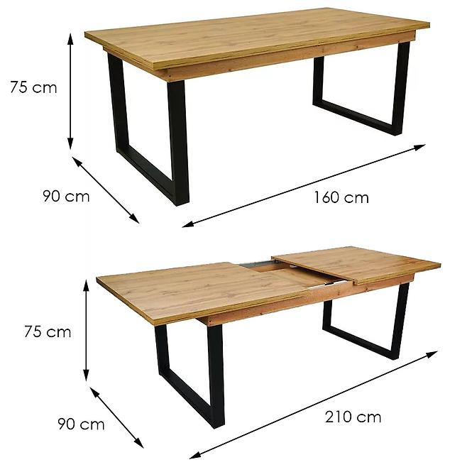 Rozkladací stôl ST-10 160/210x90cm dub wotan