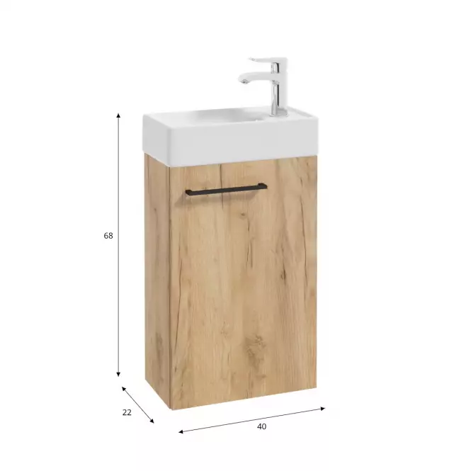 Kúpeľňová zostava Smart D40 Zlatý dub,2