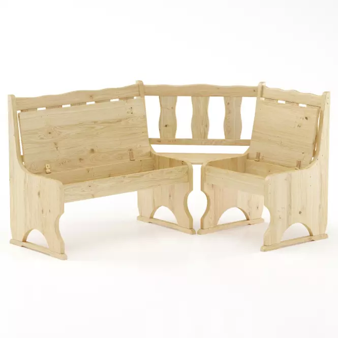 Rohová lavica borovica NR101-150x86x110 surová