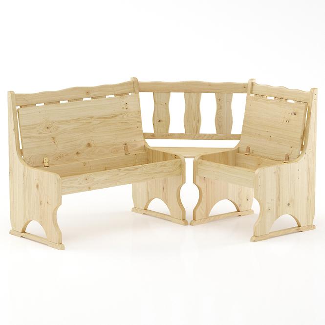 Rohová lavica borovica NR101-150x86x110 surová,3