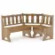 Rohová lavica borovica NR101-150x86x110 dub,2