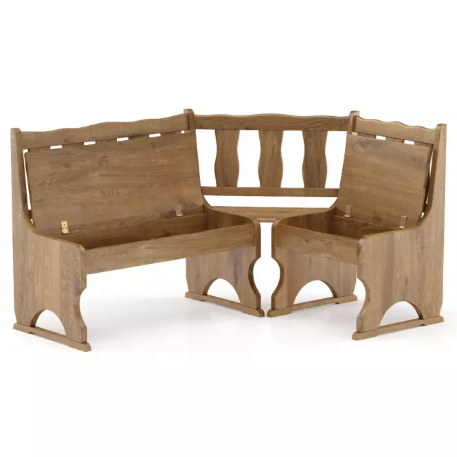 Rohová lavica borovica NR101-150x86x110 dub
