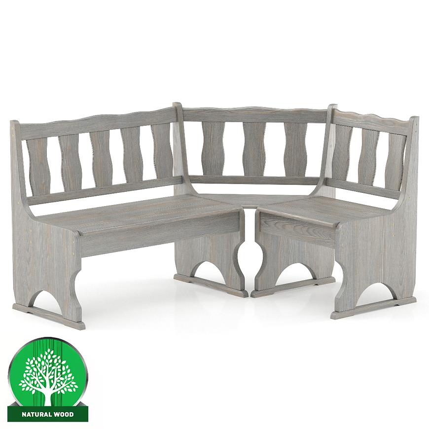 Rohová lavica borovica NR101-150x86x110 grey