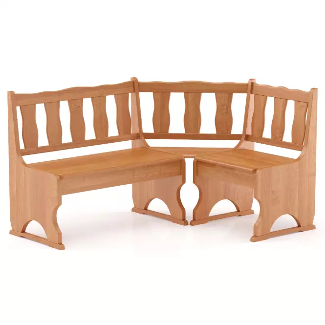 Rohová lavica borovica NR101-150x86x110 jelša,2