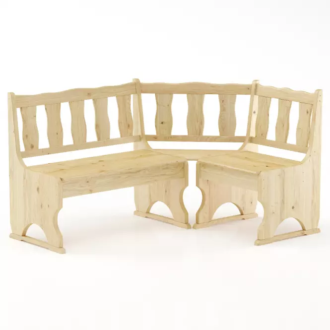 Rohová lavica borovica NR103-150x86x120 surová