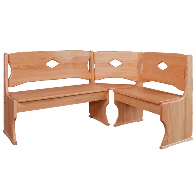 Rohová lavica borovica NR103-150x86x120 jelša