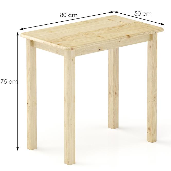 Stôl borovica ST104-80x75x50 surová