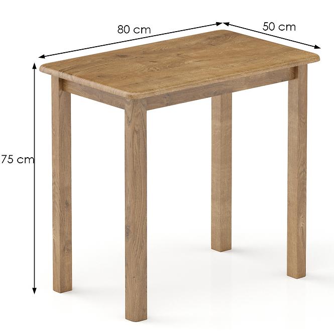 Stôl borovica ST104-80x75x50 dub