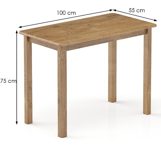 Stôl borovica ST104-100x75x55 dub