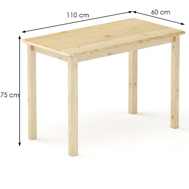 Stôl borovica ST104-110x75x60 surová