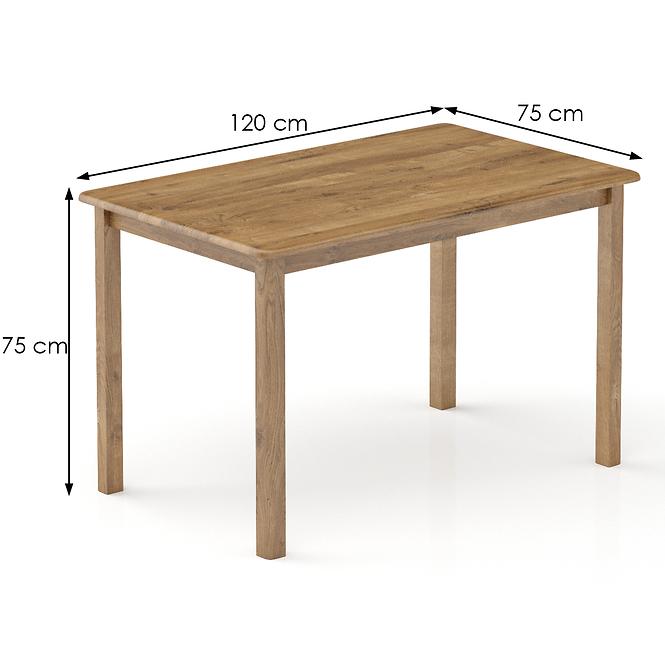 Stôl borovica ST104-120x75x75 dub