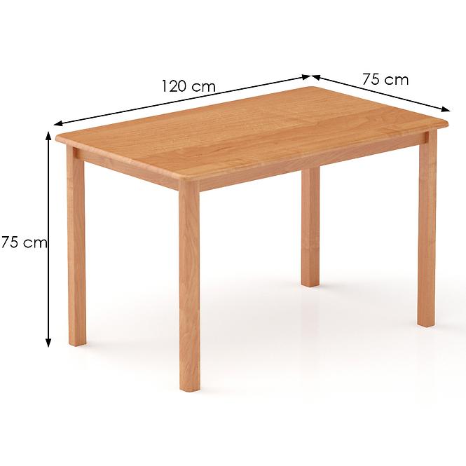 Stôl borovica ST104-120x75x75 jelša